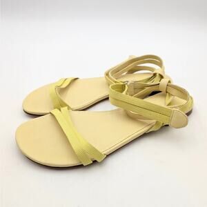 Rebecca Allen The Flat Two Strap Sandal Women's Citrine Yellow Size US11M